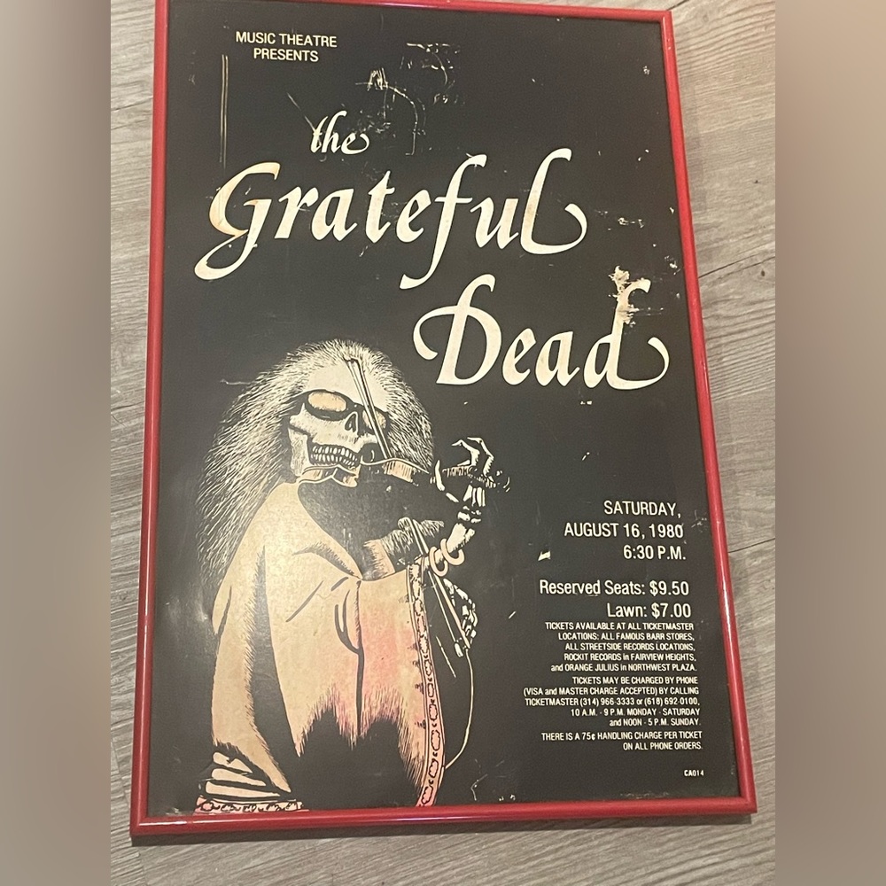 1980’s Grateful Dead concert poster